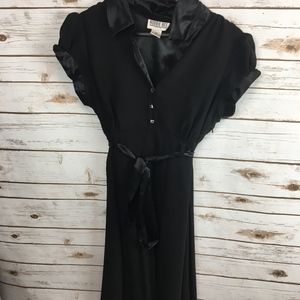 Robbie Bee Women's 12P Black Midi Dress